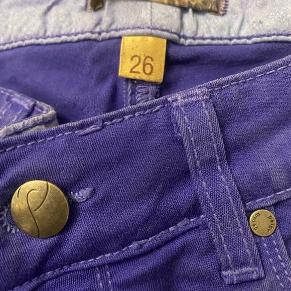 PAIGE DENIM SKYLINE SKINNY JEANS 26 RARE COLOR PURPLE - Picture 5 of 5